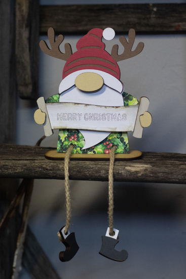 Picture of Reindeer Gnome - Red & Green