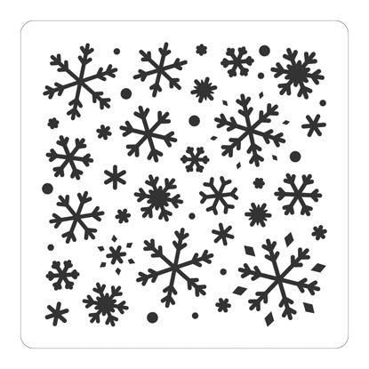 Picture of Snowflakes 12X12 - Stencil