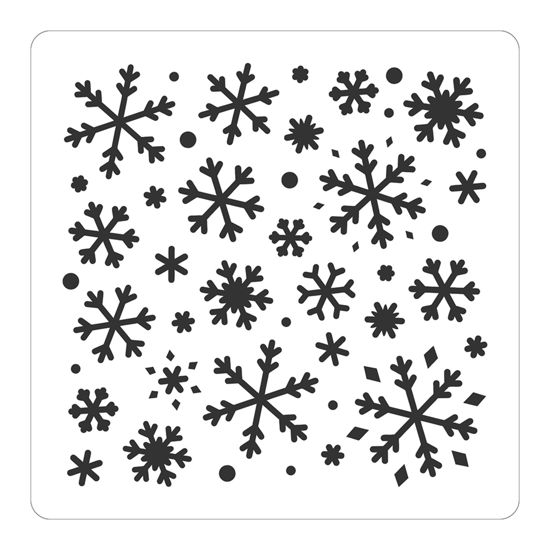 Picture of Snowflakes 12X12 - Stencil