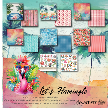 Picture of Let's Flamingle 12"X12" Paper Pack