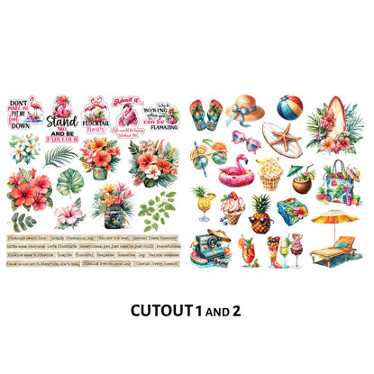 Picture of Let's Flamingle Cutout Sheets (2 Cut out Sheets)