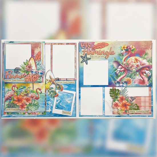 Picture of Let's Flamingle Double Page Scrapbooking Kit - Michelle Van Wyk