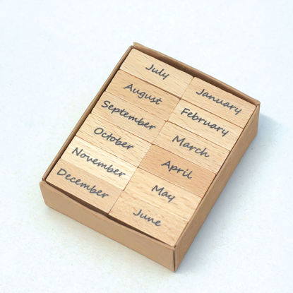 Picture of Months - Wooden Stamp