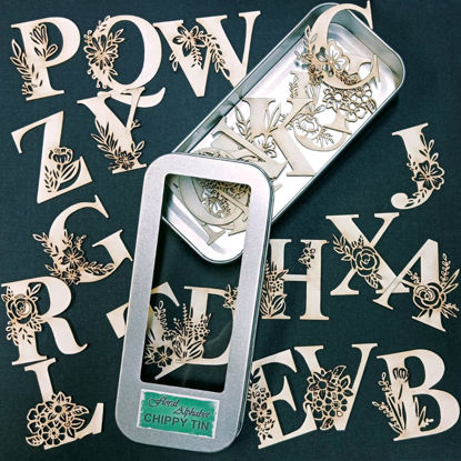 Picture of Floral Alphabets - Chippy Tin