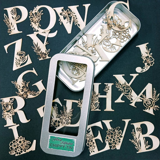Picture of Floral Alphabets - Chippy Tin