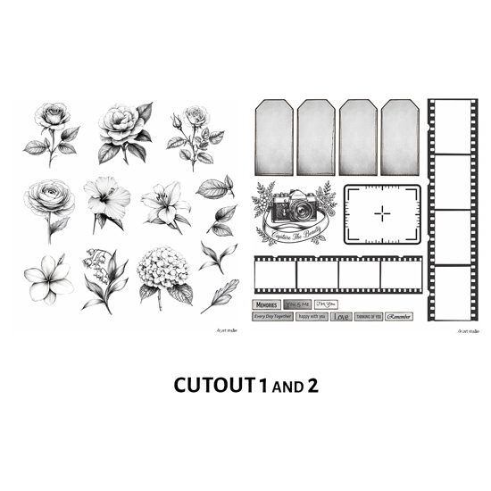 Picture of Noir & Blanc Cutout Sheets (2 Cut out Sheets)