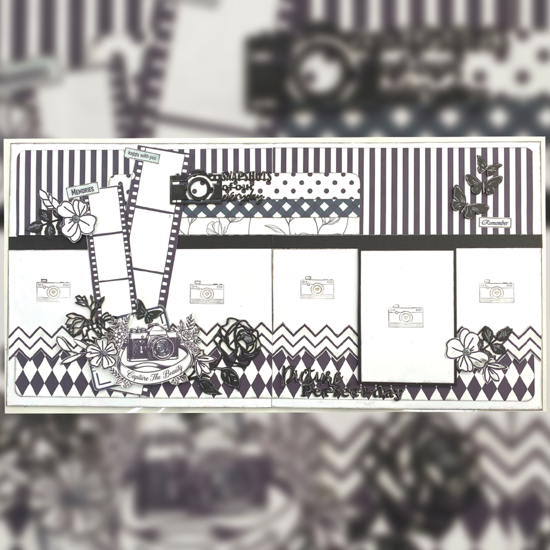 Picture of Noir & Blanc Double Page Scrapbooking Kit - Michelle Van Wyk